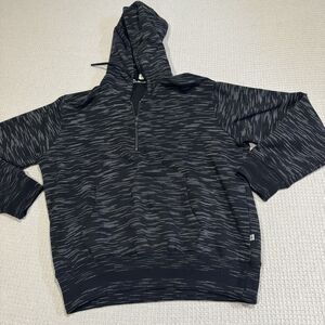 Reverse Threads Hooded Black Quarter Zip Up Size Small NWT